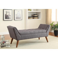 Coaster Furniture 500008 Flared Arm Bench Grey and Brown
